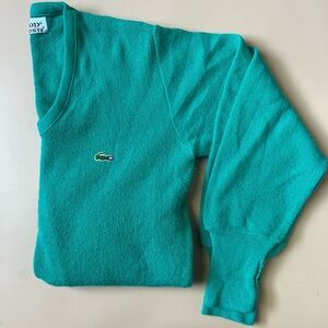 Lacoste vintage green V-Neck Sweater